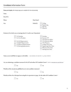 Spring 2014 Elections Candidate Packet - Nominations amp Elections bb - penn-nec