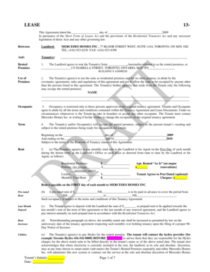 Residential Lease Agreement