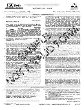 Residential Lease Contract