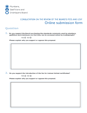 Consultation on Board Fees and Levy