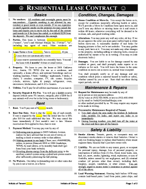 Residential Lease Contract