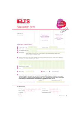 IELTS Application Form