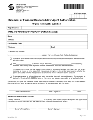 Seattle Statement of Financial Responsibility