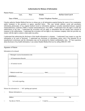 Authorization for Release of Information