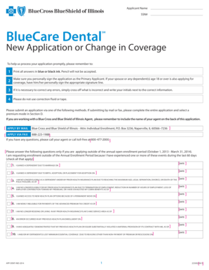 BlueCare Dental Application Form