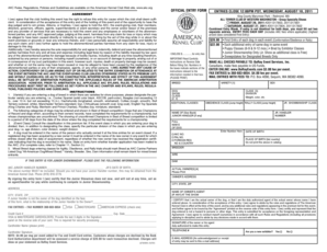 AKC Dog Show Entry Form
