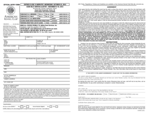 AKC Dog Show Entry Form