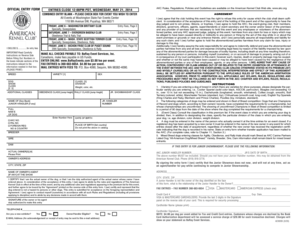 AKC Dog Show Entry Form