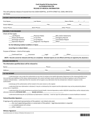 Authorization for Release of Medical Information