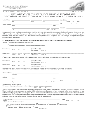 Authorization for Release of Medical Records