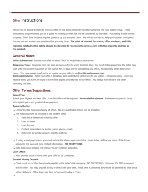 Real Estate Offer Submission Form