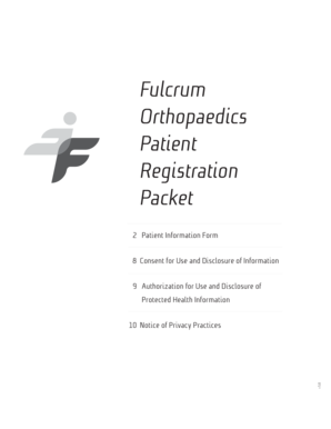 Fulcrum Orthopaedics Patient Registration Packet