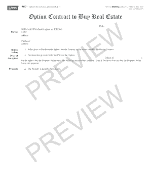 Option Contract to Buy Real Estate