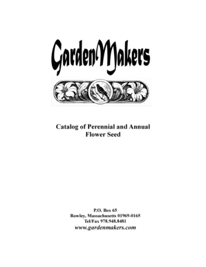Travel itinerary template word - Catalog of Perennial and Annual Flower Seed