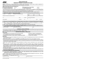 California Disabled Person Placard or Plates Application