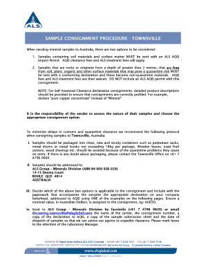 Australia Townsville Sample Consignment Procedures - Minerals. Instructions for Form 1065 , U.S. Return of Partnership Income