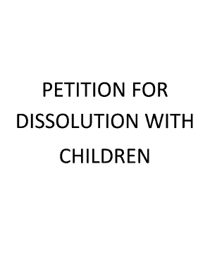 Florida Petition for Dissolution with Children