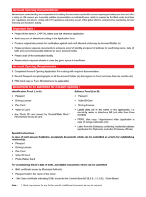 Bank Account Opening Form