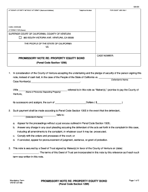 Promissory Note Re Property Equity Bond