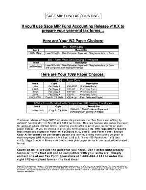 Sage MIP Fund Accounting Tax Forms