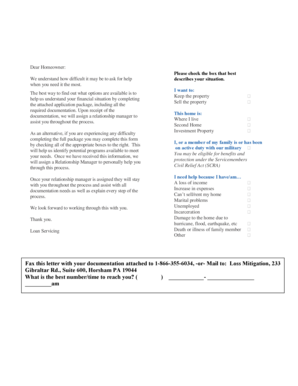 Homeowner Assistance Application Package