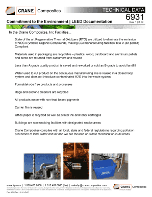 LEED Documentation Form 6931