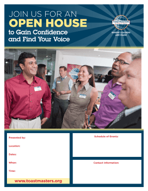 Open House Flyer - District 50 Toastmasters