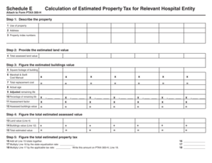 Schedule E - Property Tax Calculation for Hospitals