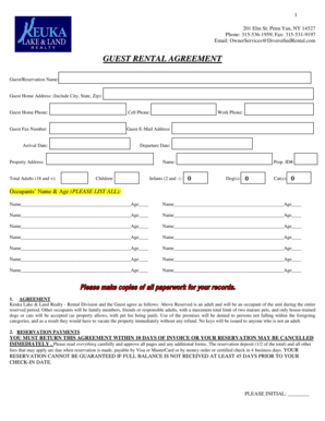 Guest Rental Agreement