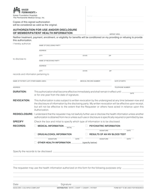 HIPAA Authorization Form