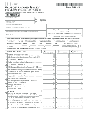 security 993 social number Download Fillable 511X Form taxhow Online Oklahoma