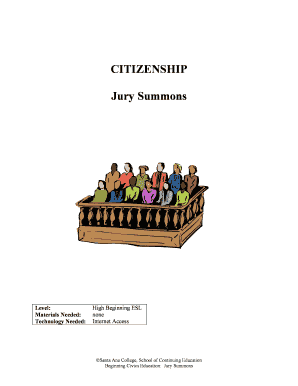 Jury Summons Form