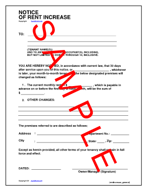 Notice of Rent Increase