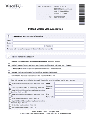 us tourist visa application ireland