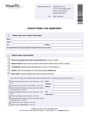 ireland visit visa online application