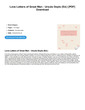 fillable online love letters of great men ursula doyle ed fax love letters of great men pdf