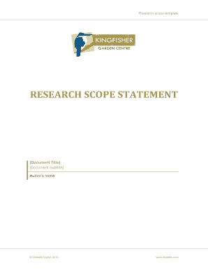 write a note on research scope