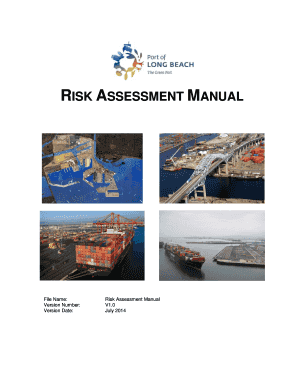 Fillable Online RISK ASSESSMENT MANUAL Fax Email Print - pdfFiller