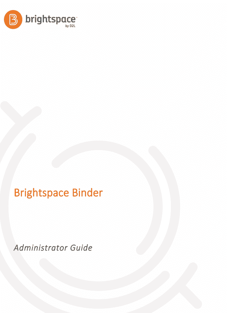 Fillable Online Brightspace Binder Fax Email Print pdfFiller