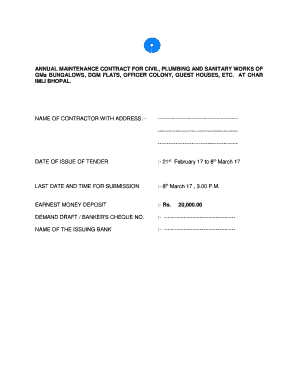 Annual maintenance contract for civil works
