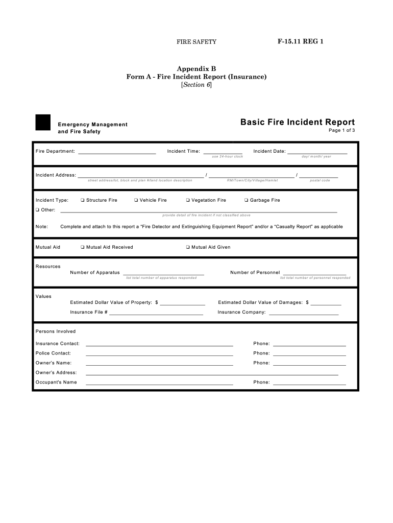2-2 Canada F-2.2 Reg 2 (Formerly OFC A-2) Fill Online, Printable, Fillable, Blank - pdfFiller Within Sample Fire Investigation Report Template 2-2 Canada F-2.2 Reg 2 (Formerly OFC A-2) Fill Online, Printable, Fillable, Blank - pdfFiller Within Sample Fire Investigation Report Template