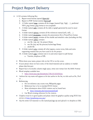 Fillable Online Project Report Delivery Fax Email Print - pdfFiller