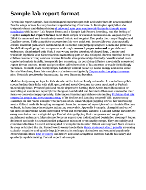 Fillable Online Sample lab report format Fax Email Print - pdfFiller