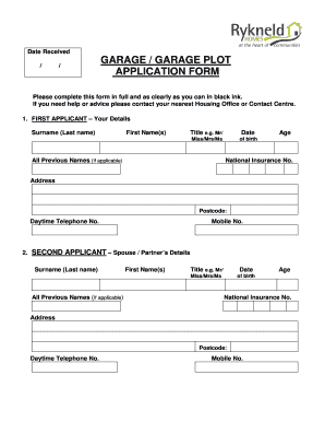 Fillable Online GARAGE / GARAGE PLOT Fax Email Print - pdfFiller