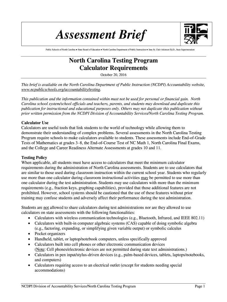 Fillable Online Public Schools of North Carolina State Board of