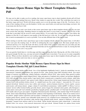 Fillable Online Download and Read Remax Open House Sign In Sheet ...