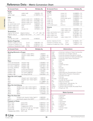Fillable Online Reference Data - Metric Conversion Chart Fax Email ...