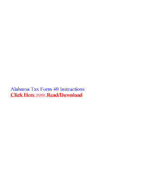 Fillable Online Alabama Tax Form 40 Instructions Fax Email Print ...