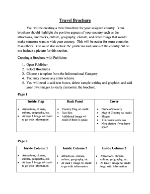 travel brochure template word printable travel brochure templates