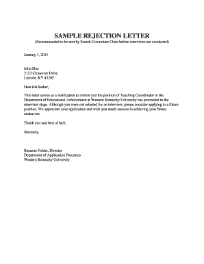 printable rejection letter before interview fill out download rejection letter before interview
